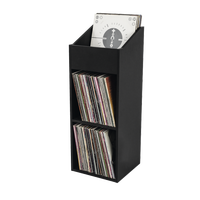 Glorious Record Rack 330 Black Vinylhylle med toppboks