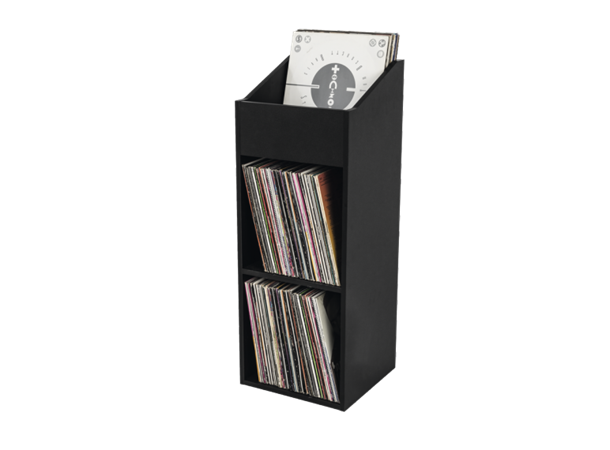 Glorious Record Rack 330 Black Vinylhylle med toppboks