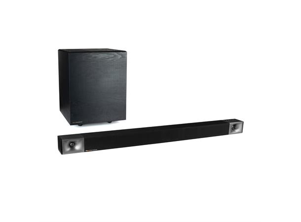 Klipsch Cinema 600 Sound Bar, lydplanke 10" sub, 600 watt, HDMI, Bluetooth