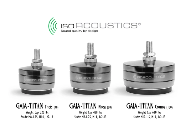 IsoAcoustics Gaia Theis Høyttalerføtter 4stk opp til 145kg 