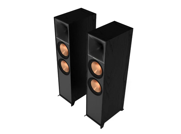 Klipsch R-800F Reference, sort, pr par gulvhøyttaler, 2 stk 8", Tractrix horn 