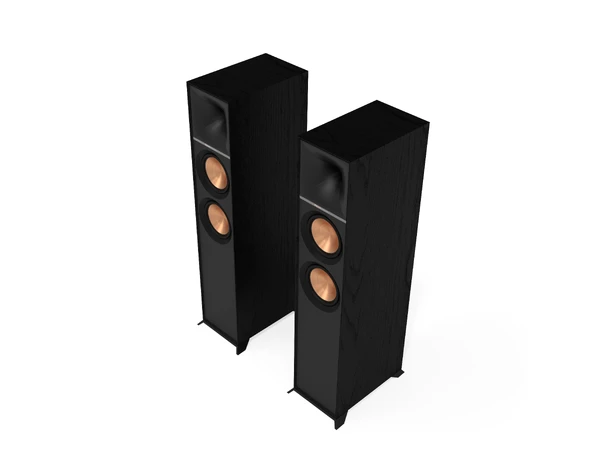 Klipsch R-600F Reference, sort, pr par gulvhøyttaler, 2 stk 6,5", Tractrix horn 