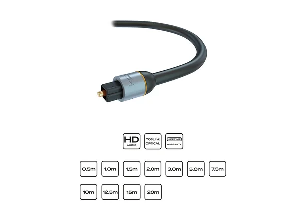 Kordz Pro TOSlink 1m Optisk digitalkabel 