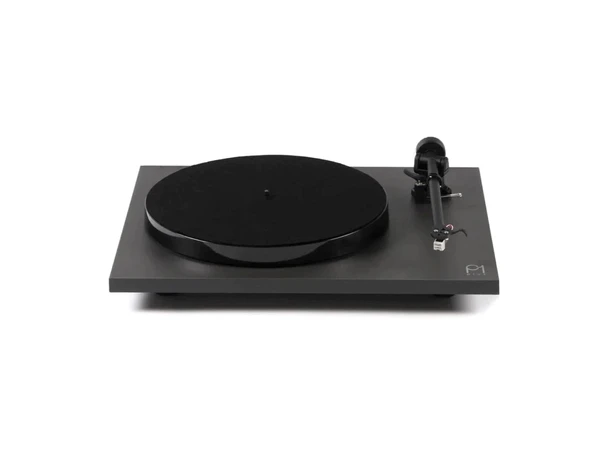 Rega Planar 1 Plus, Carbon, sort RIAA-trinn, RB110 arm, EBLT drivrem 