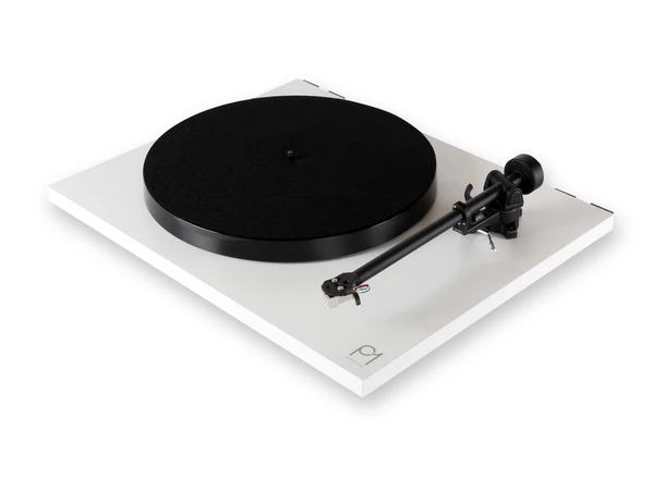 Rega Planar 1 platespiller, matt hvit Carbon pickup, RB110 arm, EBLT drivrem 