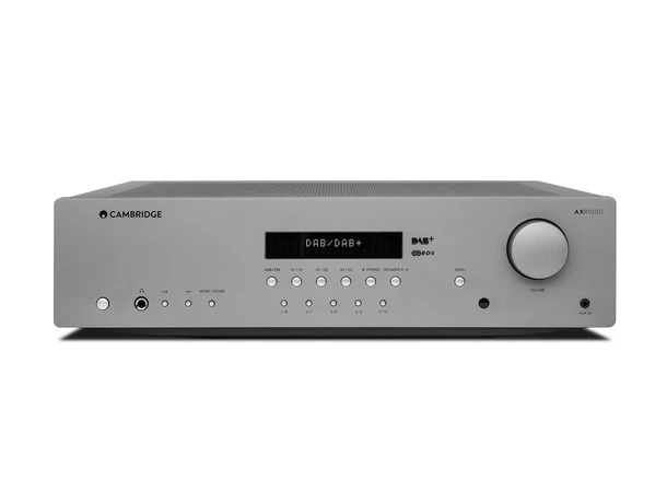 Cambridge AX R100D, receiver, Lunar Grey 2x100 watt, DAB, MM-Riaa, D/A-konverter 