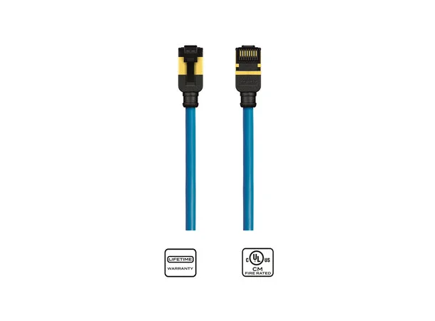 Kordz PRS CAT6A Patchkabel 1m Blå Slim Profile CAT6A U/FTP. Blå 
