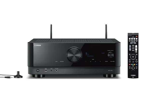 Yamaha RX-V4A hjemmekinoforsterker sort 5.2 kanaler, DAB+, 8K, MusicCast,