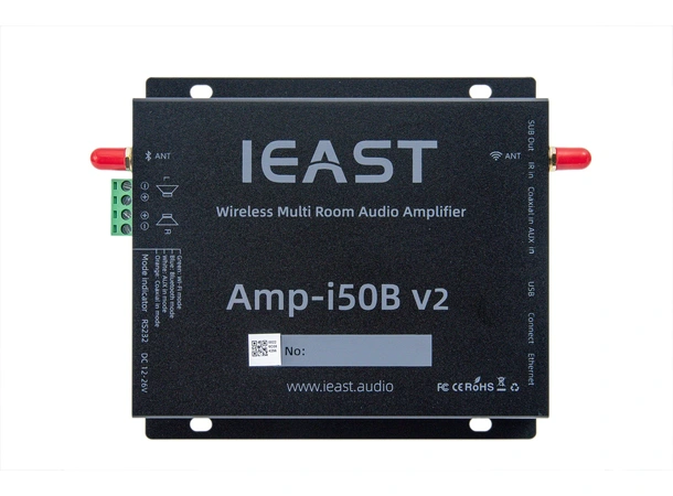 iEast AMP-i50B V2 StreamAmp, 2x50 watt Tidal, Spotify, radio, AirPlay, Multirom 