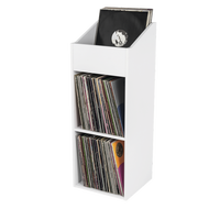 Glorious Record Rack 330 White Vinylhylle med toppboks