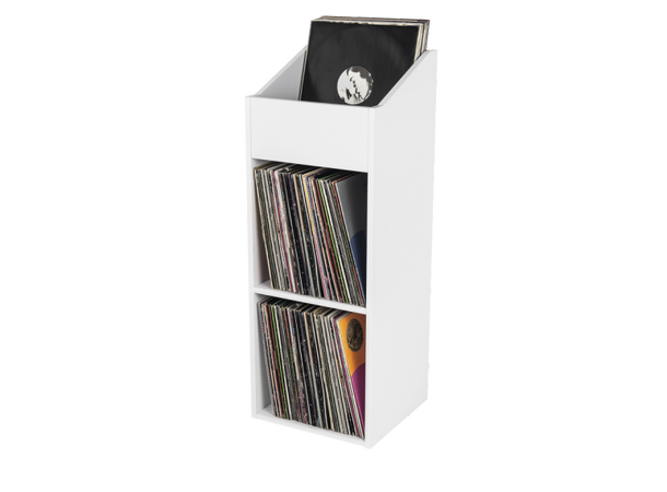 Glorious Record Rack 330 White Vinylhylle med toppboks