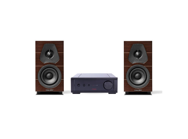 Sonus Faber Lumina I og Rega io Stereopakke med høyttalere i wenge