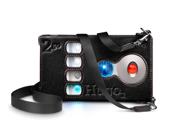 Chord Hugo2/2go Leather Carry Case, sort Etui i lær til Hugo2 og 2go, bærestropp 