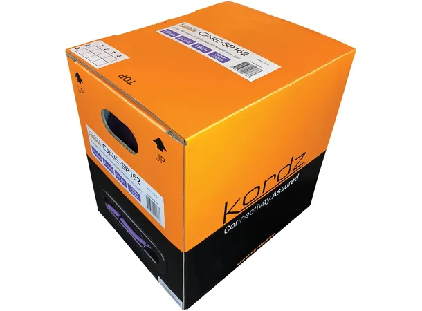 Kordz ONE SP162 16AWG 2 leder høyttaler OFC høyttalerkabel. 305m, Sort 