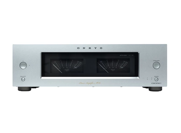 Onkyo M-80 Icon, effekttrinn, Silver 2x130 watt, RCA og XLR innganger 