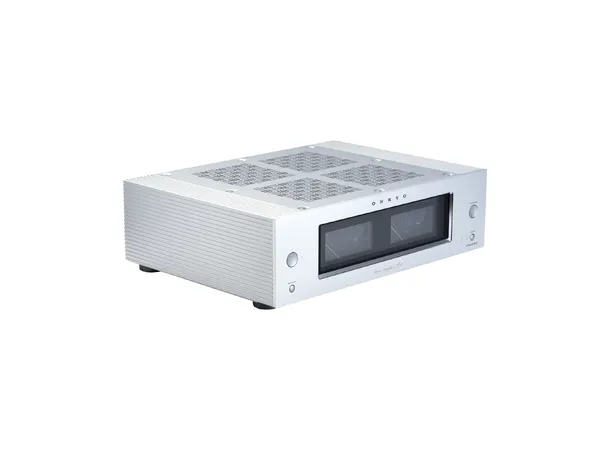 Onkyo M-80 Icon, effekttrinn, Silver 2x130 watt, RCA og XLR innganger 