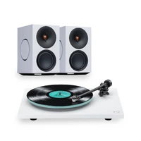 Cambridge L/R M /  Rega Planar 2, White Streaming-høyttalere og platespiller