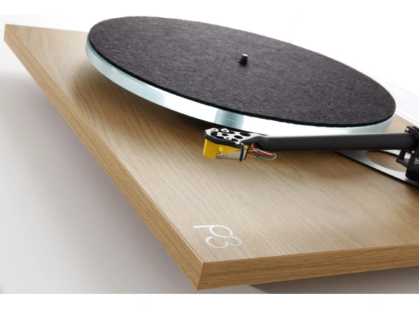 Rega Planar 3, Exact pickup, Oak Glasstallerken, RB330 arm, EBLT drivrem 