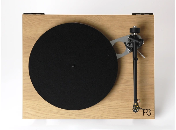 Rega Planar 3, Exact pickup, Oak Glasstallerken, RB330 arm, EBLT drivrem 