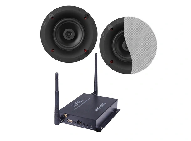 iEast AMPi50B V2 og Klipsch CS-16C II iEast og Klipsch takhøyttalere 