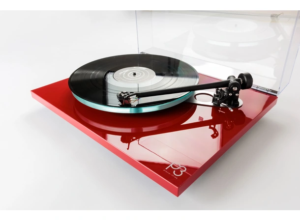 Rega Planar 3, Nd3 pickup, rød Glasstallerken, RB330 arm, EBLT drivrem 