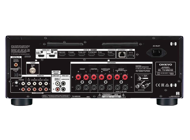 Onkyo TX-NR6100 - Hjemmekinoreceiver 7.2 kanaler. 8K. WiFi. ATMOS - Sort 