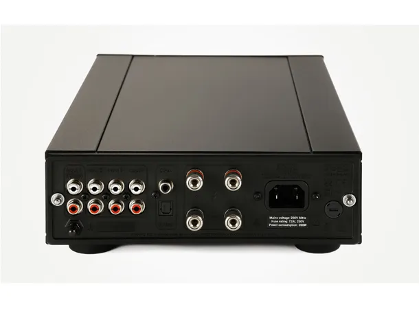 Rega Brio MK7, forsterker, DAC 2x50 watt, hodetelefon, MM-RIAA, sort 