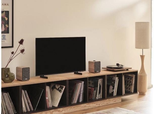 Ruark MR1 Mk3 trådløs høyttaler, valnøtt Bluetooth, APTX, linje inn, subwoofer ut 