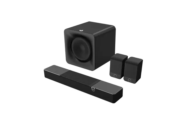 Klipsch Flexus Core 100 med sub og surr Lydplanke 10" subwoofer og bakhøyttalere 