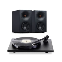 Cambridge L/R S /  Rega Planar 1 Plus Aktive høyttalere og platespiller, Black