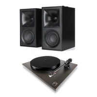 Klipsch The Fives / Rega Planar 1 ECO Aktive høyttalere og platespiller - Sort