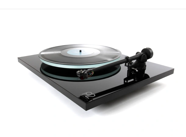 Rega Planar 2 Nd3 platespiller- sort Glasstallerken, RB220 arm, High Gloss 