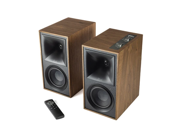 Klipsch The Fives / Planar 1 ECO-deck Aktive høyttalere og platespiller,Walnut 