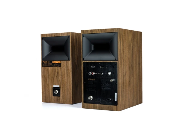 Klipsch The Fives / Planar 1 ECO-deck Aktive høyttalere og platespiller,Walnut 