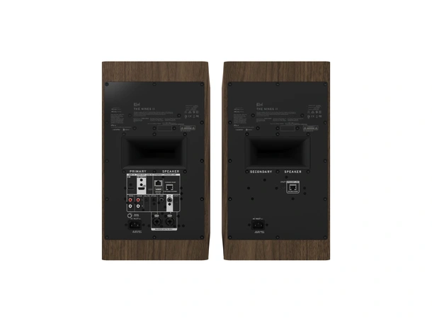Klipsch The Nines II, Walnut Aktive streaming-høyttalere, HDMI, RIAA 