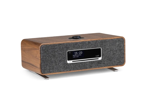 Ruark R3S, musikksystem, Rich Walnut Spotify, Bluetooth, nettverk, DAB+, CD 
