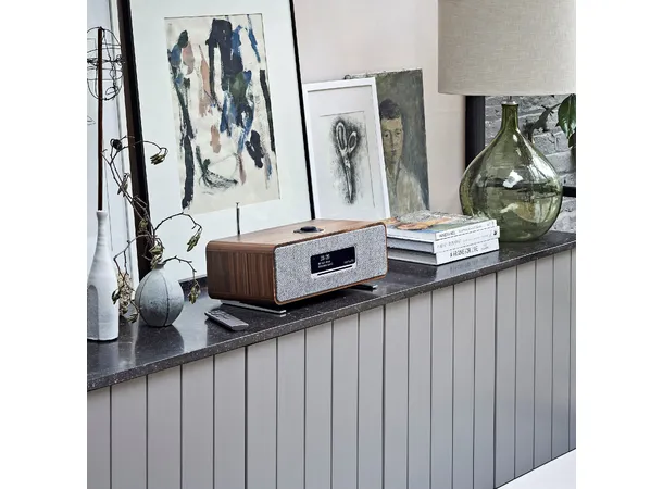 Ruark R3S, musikksystem, Walnut Spotify, Bluetooth, nettverk, DAB+, CD 