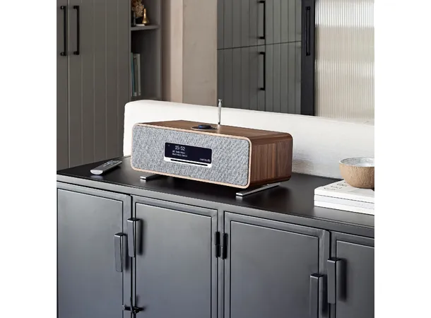Ruark R3S, musikksystem, valnøtt Spotify, Bluetooth, nettverk, DAB+, CD 