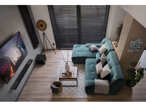 Klipsch Flexus Core 100 med sub og surr Lydplanke 2x subwoofer og bakhøyttalere 