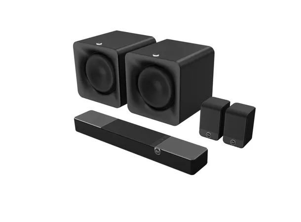 Klipsch Flexus Core 100 med sub og surr Lydplanke 2x subwoofer og bakhøyttalere 