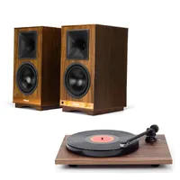 Klipsch SIXES / Rega Planar 1 - Walnut Aktive høyttalere med platespiller