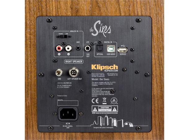 Klipsch SIXES / Rega Planar 1 - Walnut Aktive høyttalere med platespiller