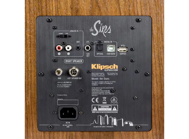 Klipsch SIXES / Rega Planar 1 - Walnut Aktive høyttalere med platespiller 
