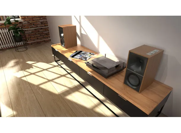 Klipsch The Sevens, Walnut Aktive høyttalere, Bluetooth, HDMI, par 