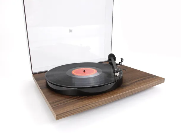 Rega Planar 1, Carbon, walnut RB110 arm, EBLT drivrem 