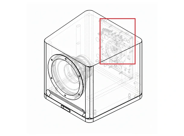 XTZ Conversion plate for Cinema Sub 1x12 Adapterplate 