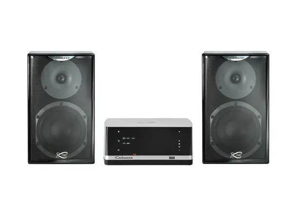 Cabasse Stream Amp og Surf (HG Black) Komplett HiFi system inkl. høyttalere 
