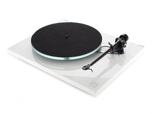 Rega Planar 3 platespiller, Hvit Uten PU, RB330 arm 