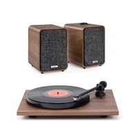 Ruark MR1 Mk3 /  Rega Planar 1, Walnut Aktive høyttalere og platespiller