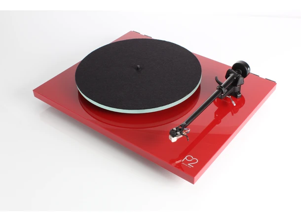 Rega Planar 2 platespiller, Carbon, rød Glasstallerken, RB220 arm, High Gloss 